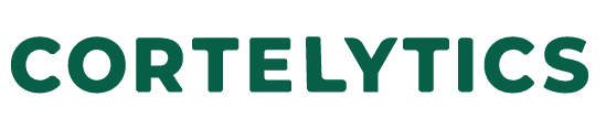 Cortelytics green logo for financial widgets